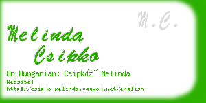 melinda csipko business card